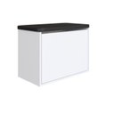 Ver imagem 2 de Sapateira Puff Solteiro 9 Pares com Estofado Quarto Branco/Preto