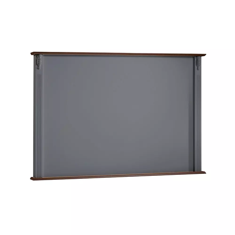 Painel de Tv para Sala 195cm Clássico 50513 Linz Móveis - Cinza/imbuia Glazer