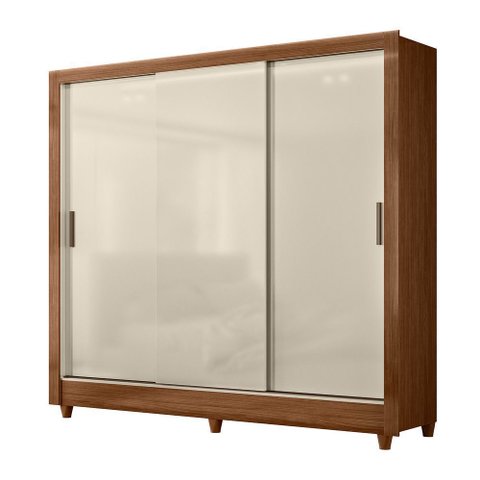 Guarda Roupa Grande Solteiro 3 Portas Correr Moderno