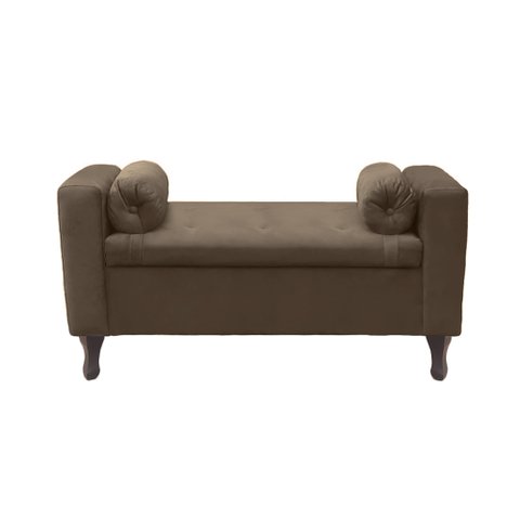 Recamier Baú Félix 140cm Suede Capuccino Dominic Decor Felix