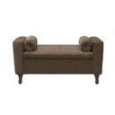 Ver imagem 1 de Recamier Baú Félix 140cm Suede Capuccino Dominic Decor Felix