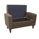 Ver imagem 3 de Recamier Baú Félix 140cm Suede Capuccino Dominic Decor Felix