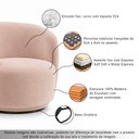 Ver imagem 4 de Kit 2 Poltronas Decorativas Sala de Estar Melissa Giratória Veludo Rose M1 - Monari Design