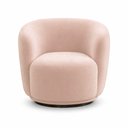 Ver imagem 2 de Kit 2 Poltronas Decorativas Sala de Estar Melissa Giratória Veludo Rose M1 - Monari Design