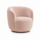 Ver imagem 5 de Kit 2 Poltronas Decorativas Sala de Estar Melissa Giratória Veludo Rose M1 - Monari Design