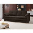 Ver imagem 2 de Sofá Retrátil Balli 2,15M Couro Legitimo Marrom