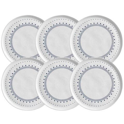 Jogo 6 Pratos Rasos de Jantar 27,5cm Cerâmica Stoneware Artesanal Porto Brasil Mesa Posta Bio