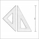 Ver imagem 2 de Par de Esquadro Acrilico Desenho Técnico 30 Cm - Fenix