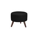 Ver imagem 1 de Puff Redondo Pés Palito Couro Preto