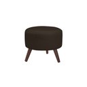 Ver imagem 1 de Puff Redondo Pés Palito Couro Marrom