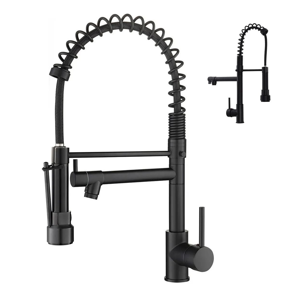 Torneira Gourmet Luxo Cozinha Monocomando Dois Jatos Aerador Misturador Agua Quente Fria Bancada Cub - 1