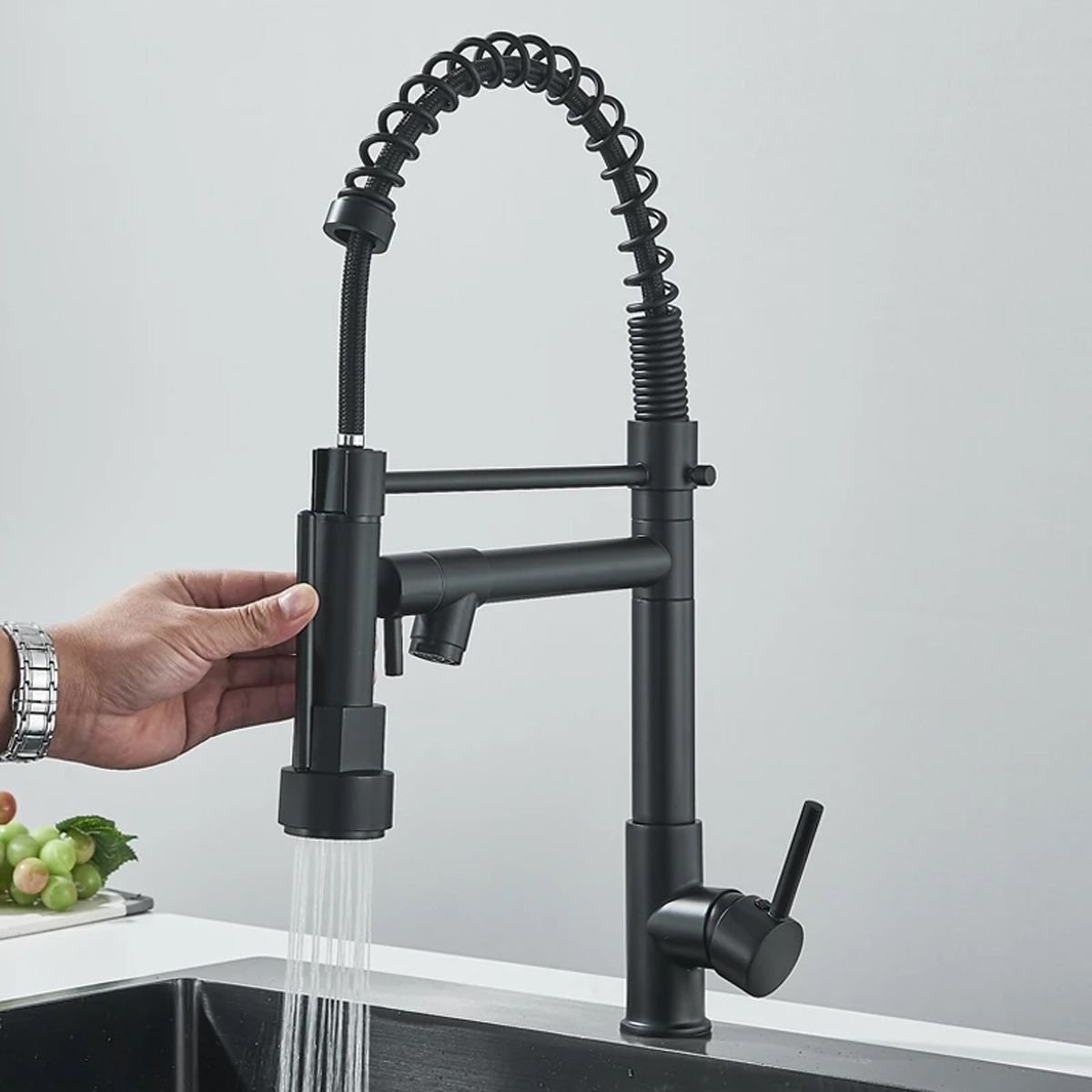 Torneira Gourmet Luxo Cozinha Monocomando Dois Jatos Aerador Misturador Agua Quente Fria Bancada Cub - 3