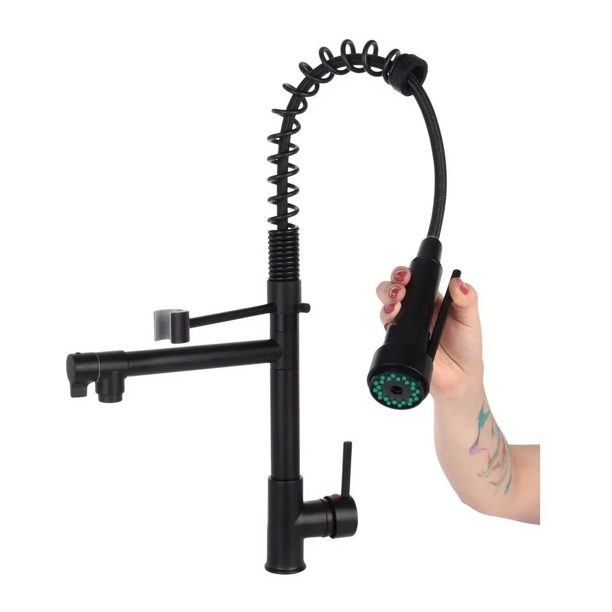 Torneira Gourmet Luxo Cozinha Monocomando Dois Jatos Aerador Misturador Agua Quente Fria Bancada Cub - 8