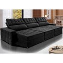 Ver imagem 1 de Sofá Retrátil e Reclinável 4,15m Cama inBox Big Star com SoftGel D40 Velupluma Preto
