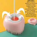 Ver imagem 5 de Dispensador de Shampoo, Escova Sabonete Esponja de Silicone para Banho Crianças Adultos Pet Cachorro