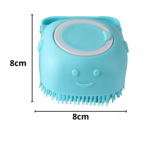 Dispensador De Shampoo, escova Sabonete Esponja De Silicone Para Banho Crianças Adultos Pet Cachorro