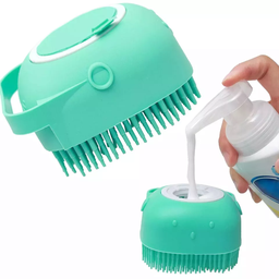 Dispensador De Shampoo, escova Sabonete Esponja De Silicone Para Banho Crianças Adultos Pet Cachorro - 3