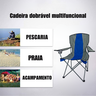 Cadeira para Camping Dobravel Portatil Voyager 120kg Azul/ci Lu0097_az - 5