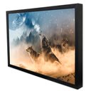 Ver imagem 3 de Quadro Decorativo Lobos em Moldura Caixa Tacolado Moldura Trad 1cm Preta com Vidro 40 X 60cm