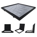 Ver imagem 1 de Tampa Piscina Casa Máquina 60x60 Articulada Rebaixada Preta