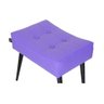 Kit 2 Puffs Banquetas Nobre Roxo com Pé Palito Chanfrado Preto - 2