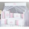 Kit Berço Princesa Padrão Americano 09 Peças Rosa - Giz de Cor - 2