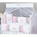 Ver imagem 2 de Kit Berço Princesa Padrão Americano 09 Peças Rosa - Giz de Cor