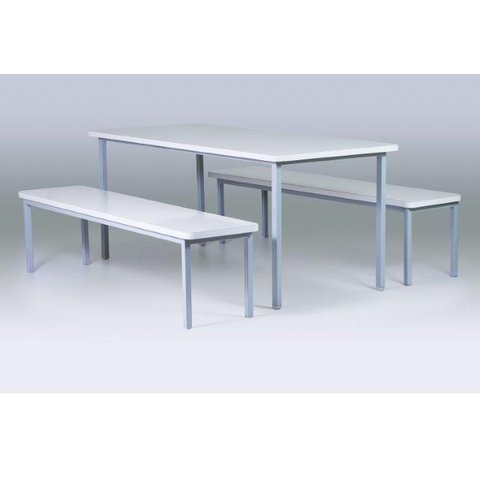 Conjunto Mesa para Refeitório 10 Lugares com Bancos Separados