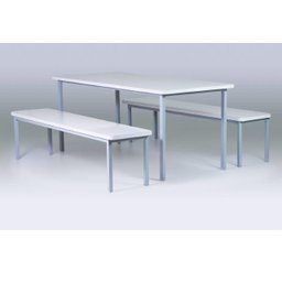 Conjunto Mesa para Refeitório 10 Lugares com Bancos Separados - 2