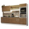 Armário de Cozinha Completa 100% MDF 310cm Branco/Rustic Acordes Madesa 01 - 3