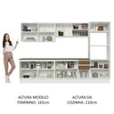 Ver imagem 6 de Armário de Cozinha Completa 100% MDF 310cm Branco/Rustic Acordes Madesa 01
