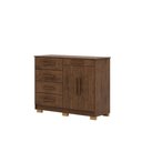 Ver imagem 2 de Cômoda Sirius 5 Gavetas MDF-MDP Puxador MDF Imbuia Rústico Vila Rica