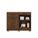 Ver imagem 5 de Cômoda Sirius 5 Gavetas MDF-MDP Puxador MDF Imbuia Rústico Vila Rica