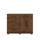 Ver imagem 7 de Cômoda Sirius 5 Gavetas MDF-MDP Puxador MDF Imbuia Rústico Vila Rica