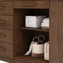 Ver imagem 3 de Cômoda Sirius 5 Gavetas MDF-MDP Puxador MDF Imbuia Rústico Vila Rica