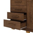 Ver imagem 4 de Cômoda Sirius 5 Gavetas MDF-MDP Puxador MDF Imbuia Rústico Vila Rica
