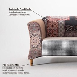 Sofá 3 Lugares Bela Nene Mistura Fina - Ilha Bela - 4