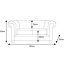Ver imagem 4 de Sofá Chesterfield 2 Lugares com Pés Madeira Couro Bege - Mempra