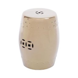 Puff Seat Garden Cerâmica Metalizado Bronze - 2