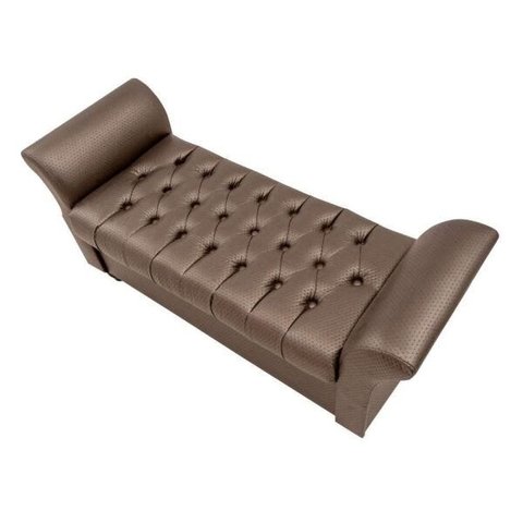 Puff Baú Decorativo com Pés de Madeira Erick 1,60 Tcs-357 Marrom - Laura Lar