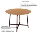 Ver imagem 7 de Conjunto Sala de Jantar Ella 90cm 4 Cad Marrom C- Creme