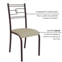 Ver imagem 6 de Conjunto Sala de Jantar Ella 90cm 4 Cad Marrom C- Creme