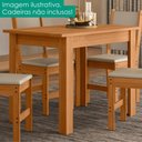 Ver imagem 3 de Mesa de Jantar Bellagio 4 Lugares Retangular MDP Freijo Café 108cm Poliman Móveis