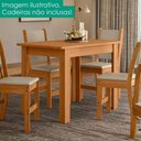 Ver imagem 4 de Mesa de Jantar Bellagio 4 Lugares Retangular MDP Freijo Café 108cm Poliman Móveis