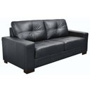 Ver imagem 3 de Sofá 2 Lugares Milão 1,50M Couro Negro - Gran Belo