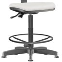 Ver imagem 2 de Cadeira Caixa Alta Giratória Job Couro Sintético Branco - Lyam Decor