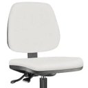 Ver imagem 3 de Cadeira Caixa Alta Giratória Job Couro Sintético Branco - Lyam Decor