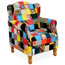 Ver imagem 4 de Kit 2 Poltronas Decorativas para Mel Patchwork - Lyam Decor