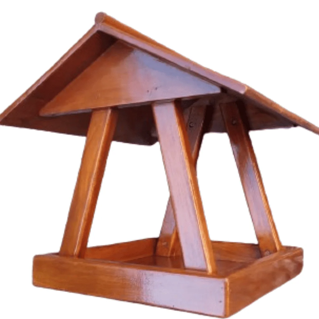 Ver imagem 1 de Comedouro P/ Aves Tratador de Pássaros em Madeira C/ Verniz