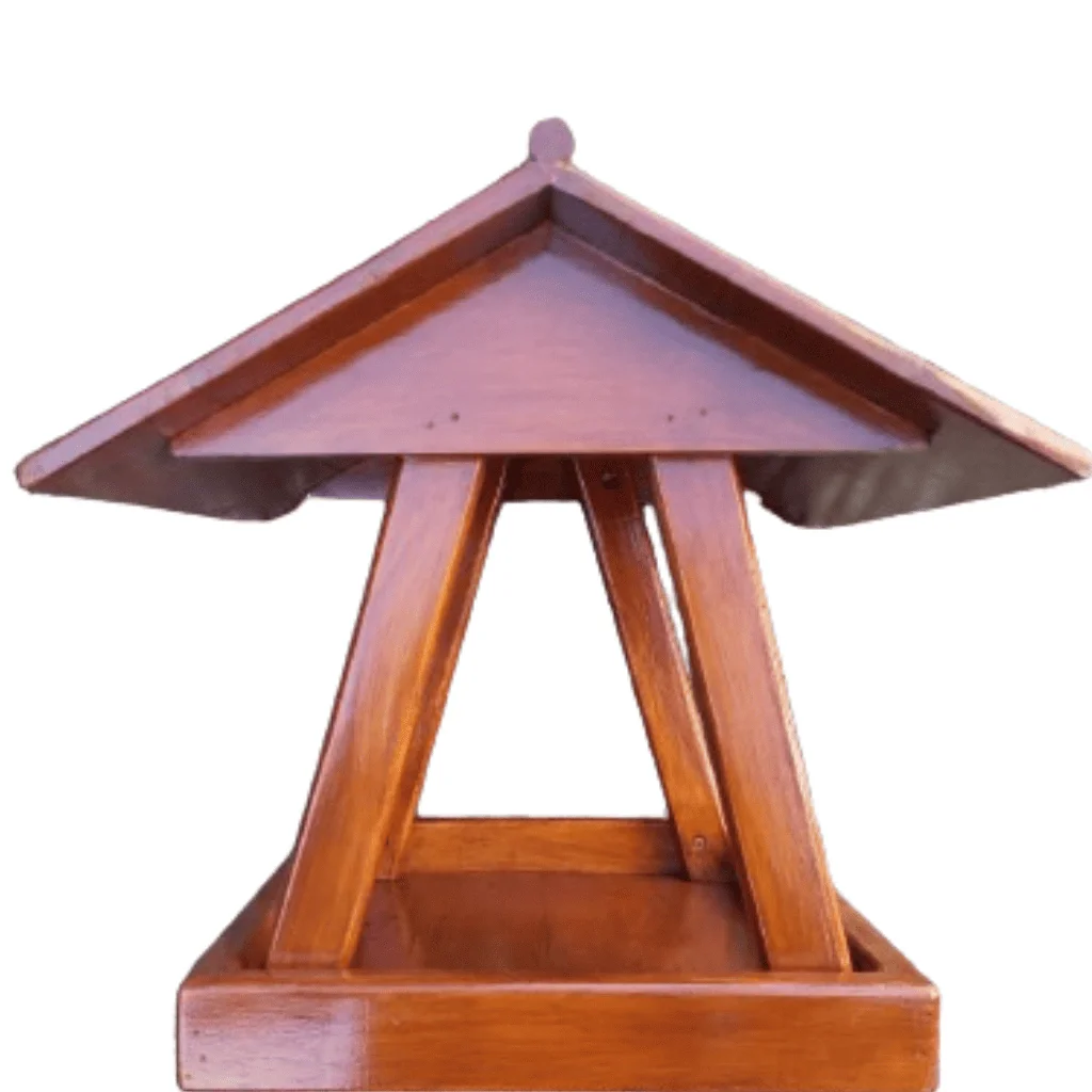 Ver imagem 4 de Comedouro P/ Aves Tratador de Pássaros em Madeira C/ Verniz